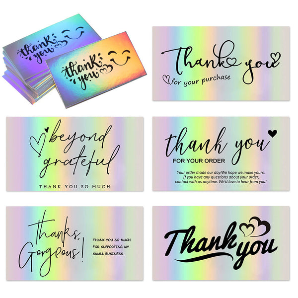 50 SheetsPack 5 9cm Thank You For Supporting My Small Business Laser Thank-you Card